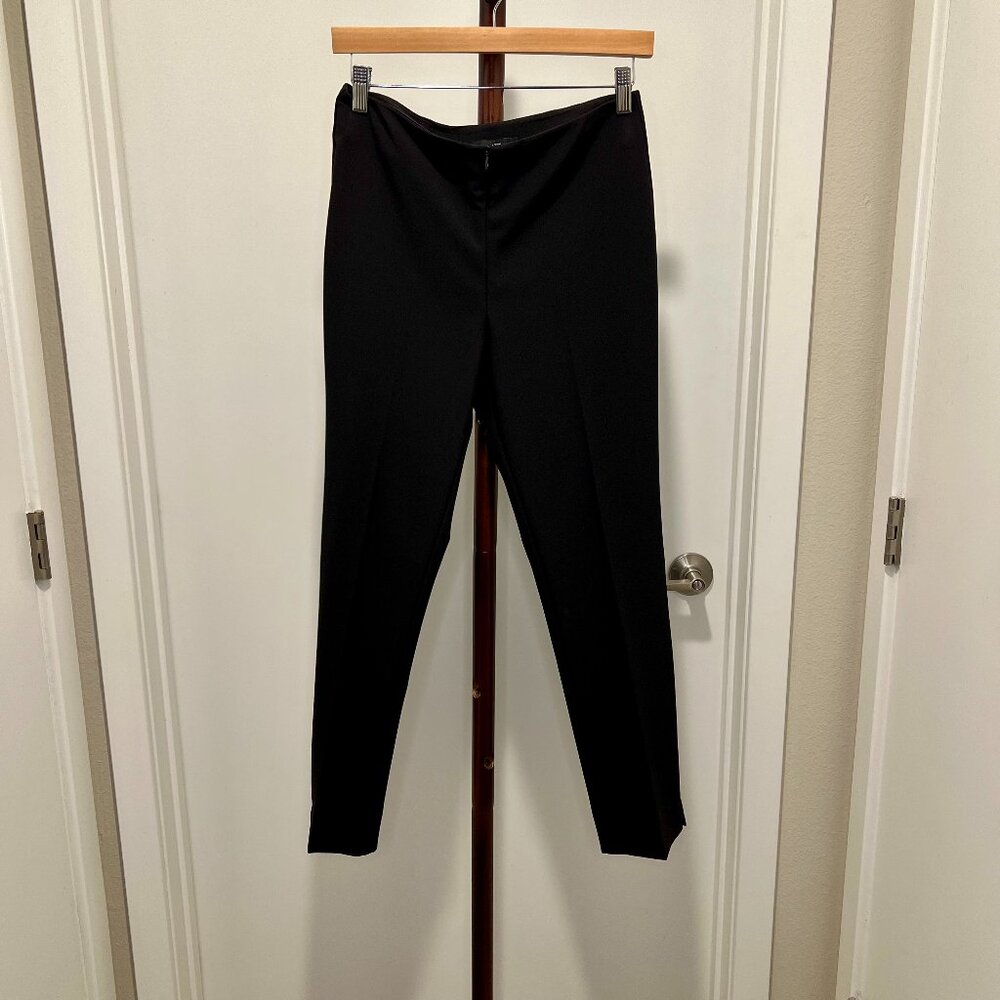 Estelle and Finn - Front Zip Ankle Pant in Crepe Size 4 - Black